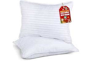 Utopia Bedding Almohada para Niños (Juego de 2), 33 x 45 cm con Exterior de Polialgodón, Almohadas Transpirables y Suaves, Destinado a Mayores de 2 Años (Blanco)