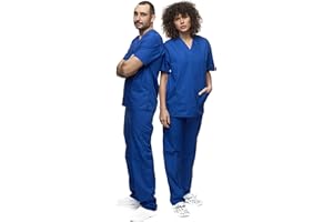 MAZALAT WORK WEAR Mazalat, Ensemble Uniforme médical Unisexe avec Tunique et Pantalon