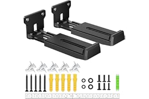 ZUOLACO Soundbar Wandhalterung für Samsung, Bose, Vizio, LG, Sony, JBL, Sonos und Weitere Sound Bar Halterungen unter Dem Fernseher, Halten bis max. 33 lbs, Tiefenverstellung 3.6"-6.4", Schwarz