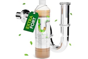 PURIVITA® Nettoyant Canalisation Anti-Odeur [1L] - Nettoyeur Déboucheur des Canalisation - Nettoyage Deboucheur Professionnel - Entretien Efficace des Canalisations - Sans Odeur et Exempt de Chlore