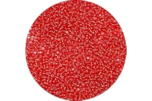 Gkelaly 5000Pcs Red Glass Seed Beads Bulk for Jewellery Making, 3mm Small Pony Beads for Bracelet Necklace Earring Making & Crafting with Box