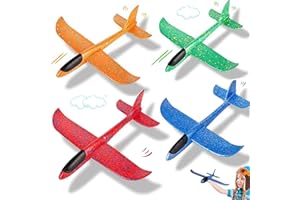 VINPHISH 4 Stück Segelflugzeug Kinder,Styropor Flugzeuge für Kinder,Flugzeug Spielzeug, Styroporflieger Groß, Manuelles werfen Flugzeug, Sportarten Outdoor Spielzeug Flugzeug for 3years+