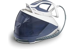 Tefal ProExpress Protect Steam Generator Iron, 7.5-Bar High Pressure, 560g/min Steam Boost, 135g/min Steam Output, No-Setting Technology, Anti-Drip Protection, 1.8 Litre, Blue & White,GV9224