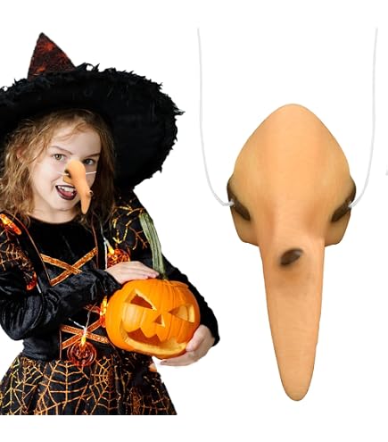 Lot De 4 Nez De Sorcière En PVC - Pour Halloween, Cosplay, Spectacle, Déguisement Humoristique - 9