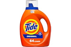 Tide Laundry Detergent Liquid, Original Scent, HE Turbo Clean, 64 Loads