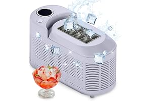 PNETERG Máquina De Hielo De 8 Cubos En 10 Minutos, Silenciosa Máquina De Hielo Encimera, Máquina De Hielo Portátil Para Camping, Coche, Hogar Y Oficina (Morado)