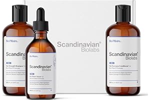 Scandinavian Biolabs Routine capillaire pour favoriser la pousse des cheveux, pour homme | Shampoing fortifiant pour cheveux, après-shampoing, sérum pour la pousse des cheveux
