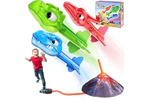 Anginne Outdoor Spielzeug ab 3-12 Jahre Junge, Raketen Spielzeug für Kinder Kinderspielzeug ab 3-12 Jahre Outdoor Spiele Oster Geschenke Junge 3-12 Jahre Garten Dinosaurier Spielzeug für Draußen