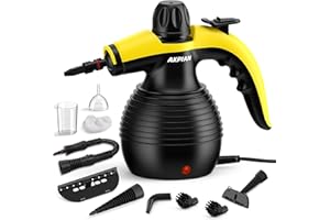 AKPIAN Steam Cleaner, Steam Cleaner Handy, Pressurized Steam Cleaner with 10 Piece Accessory Set, Multipurpose and Multi-Faceted All Natural Chemical-Free Steam Cleaning for Home, Kitchen, Automotive