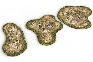 PLAYMATS Terrain 2D - Terrain accidenté Compatible avec Warmachine & Hordes, Age of Sigmar, SOIAF, Warhammer 40k, Star Wars Legion et d'autres Jeux de Figurines et RPG.