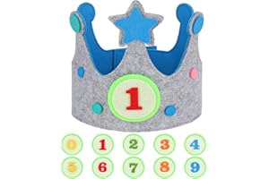 Camptrip Geburtstagskrone Kinder, Krönung des Königs Krone, Zahlen können eingefügt Werden, Krone Geburtstag Geburtstagskrone Junge Mädchen Krone Geburtstag für Jahrestage Der usw