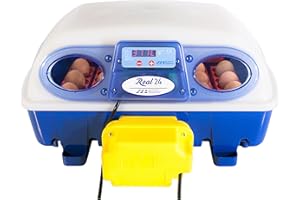 Borotto Real 24 Incubator Fully Automatic Incubator Eggs Professional Incubator 24 Eggs or 96 Small Eggs with Automatic Egg Turning Mechanism, Temperature Control, Made in Italy