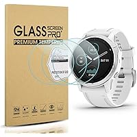 Diruite 4 Pack Skärmskydd för Garmin Fenix 6S Skyddsfilm,HD Härdat Glas Repsäker Motstå Film för Garmin Fenix 6S Smartwatches