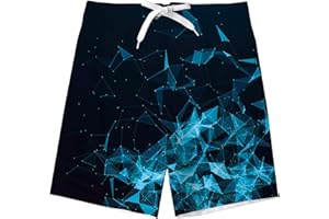 TUONROAD Costumi Bambino Ragazzi Mare 3D Stampato Bermuda da Bagno Asciugatura Rapida Costume Surf Pantaloncini 5-14 Anni
