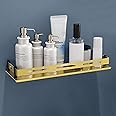 Plantex Shelf for Bathroom/Stainless Steel Shelf/Multipurose Shelf for Bathroom/Bathroom Accessoriece - (15 x 5 Inch, PVD Gold)