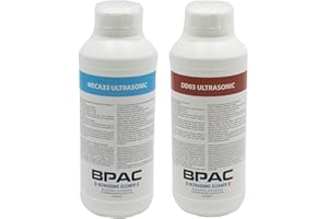 BPAC Pack MECA33 et DD03 Détergents 1 L - Nettoyant Ultrason - Liquides Dégraissantes et Désoxydantes Pour Nettoyeur Ultrasons - 2 Bouteilles de 1 L - Fabriqués en France - Dilution de 2 à 5%