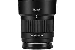 VILTROX 50mm F2 Lente Full Frame para Sony, Objetivo Estándar Prime AF 50mm f 2.0 FE para Montura e, Lente Ultra Compacta FE para Sony a7RⅢ a7RⅣ A7RV ZVE1 A7CR A7CII a6400 ZV-E10 A6700