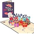 VUDECO Pop Up Birthday Card Happy Birthday Card for Women 3D Cake Birthday Pop Up Card for Mom Daughter Mothers Pop Up Card Birthday Cards Men Cards Grandma Funny Belated Big 18th Jumbo Birthday Card