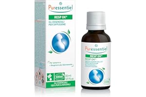 Puressentiel RESP OK Miscela Oli Essenziali per Diffusione, Aiuta a Respirare Meglio, con 18 Oli Essenziali OEBBD, 100% Puri e Naturali, Vegan e Cruelty Free, 30 ml