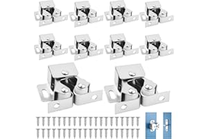 AYHYHLJZJ Loqueteaux de Meuble 10 Pièces Fermeture Porte Placard, Ensemble pour Fermeture de Placard, Camping-Car et Tiroirs, Verrouillage Silencieux à Loquet Métallique