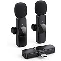 Microphone cravate sans fil pour iPhone – Mini micro à clipser de type C, micro professionnel Android Plug & Play avec réduction du bruit pour TikTok Vlogging Interview Podcast YouTube créateurs de