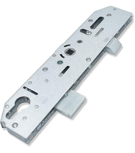 Maniglia Per Porta In UPVC, Colore Nero, Leva/leva, 92 Mm (centri), Vite Da 210 Mm, Piastra Posteriore 242 Mm X 34 Mm, Maniglia Per Porta Esterna In UPVC