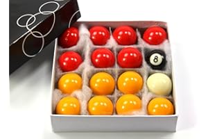 Funky Chalk Kids Small 41mm Economy RED & YELLOW POOL Balls - 16 Ball Set – 1 5/8 Inch
