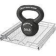 HOLDN’ STORAGE Pull Out Cabinet Organizer, Heavy Duty Caddy w/Lifetime Limited Warranty -17”W x 21”D - Requires At Least 18-1/4” Cabinet Opening, Steel Metal Cabinet Drawers Slide Out, Chrome