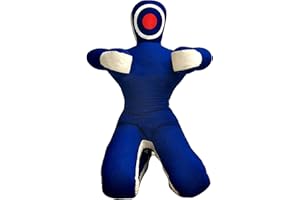 ROXFIT Grappling Dummy ROX Fit MMA Realistic Judo Punching Bag Grappling Dummy - Sitting Position - hands front Blue White