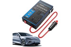 ELIPHONTOWNE 1500W Car Power Inverter - USB Charging Ports, 12V/24V Universal Converter, Fast Charging, Car Charger Inverter with USB C, UK Compatible Safe and Stable for Tablets/Phones