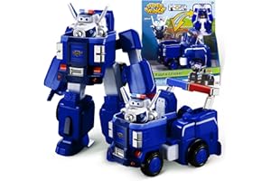 Super Wings "Paul's Cruiser" Véhicule Transformable en robot 18 cm + 1 figurine,Jouet Enfant 2 3 4 5 6 7 8 Ans Garcon Fille