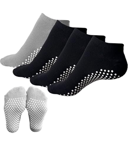 Socks Sport Femme Coton 3 Paires Chaussettes Antidérapantes Coton Pour Yoga/ Pilates - Semelle PVC - Taille Unique Chaussettes Yoga Antidérapantes Femme
