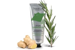‎JEAN & LEN Jean & Len Sehr geile Handcreme Rosemary & Ginger, mit Urea, Handpflege für trockene und rissige Hände, spendet Feuchtigkeit und pflegt intensiv, ohne Parabene & Silikone, Handcreme Tube, vegan, 75 ml
