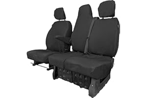 PRIMUS SEAT COVERS Seat Covers for Renault Trafic (2014 Onwards) | Vauxhall VIvaro 2014-2019 | Fiat Talento | Nissan NV300 | Nissan Primastar | Tailored Waterproof Heavy Duty Seat Cover [MUST HAVE FOLDING MIDDLE SEAT]