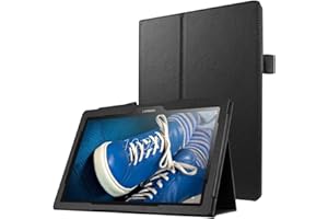 Lobwerk Tasche für Lenovo Tab 3 10 Business A10-70F TB3-X70 (F/L) Plus 10.1 Zoll Schutz Hülle Flip Tablet Cover Case (Schwarz) NEU