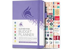 ‎CLEVER FOX Clever Fox Budget Planer - Ausgaben Tracker Botizbuch. Monatliches Budgetierungsjournal, Finanzplaner und Rechnungsbuch zur Kontrolle Ihres Geldes, A5 - Lavendel (Englisch)
