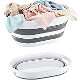 Orret Home Foldable Plastic Laundry Saddle Basket, Multi-Purpose Foldable Toy Basket, Lightweight and Durable, Perfect O