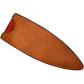 Deejo leather case 37g, light brown, calfskin, stitched nylon thread case
