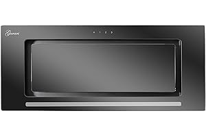 Gurari GCH 217 Hotte Intégrée Groupe filtrant,1000 m³/h, 70 cm,Evacuation,3 Vitesses,LED Eclairage,Noir Verre,Télécommande, TouchControl, hotte aspirante intégrée,Hotte aspirante de plafond,encastrée