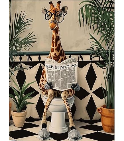 KEYIFA Malen Nach Zahlen Giraffe - DIY Ölgemälde Set 30x40cm