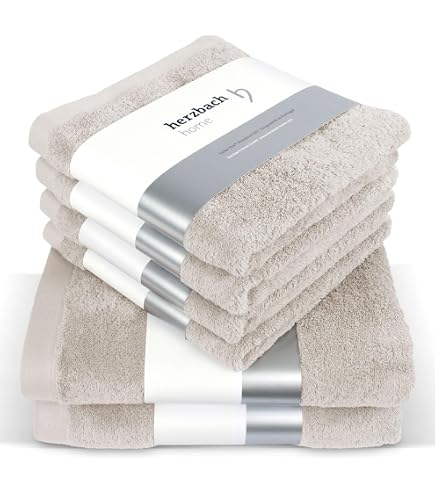 Herzbach Home Tappetino Da Bagno Premium Purra 50x70 Cm - 100% Cotone Extra Morbido, Colore Beige. Assorbente E Di Qualità.