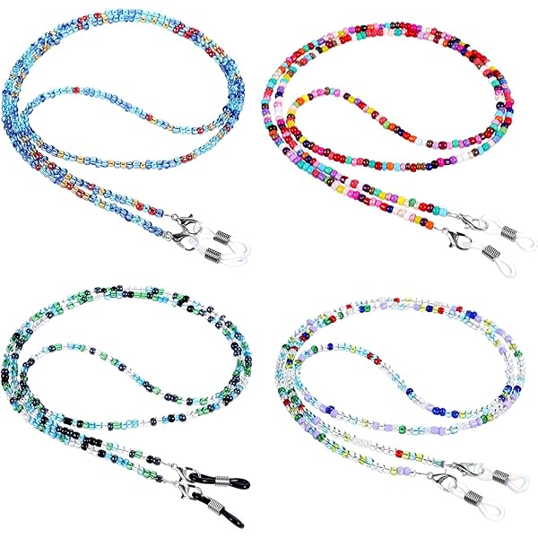 Yienate Boho Lenzenvloeistof Kwastje Kettingen met Legering Staaf Hanger Anti-slip Bril Ketting Brillen Accessoires Brilhouder Brilhouder Brilhouder Houder Zonnebril Retainer Strap voor Vrouwen en