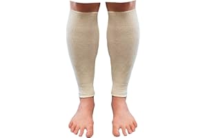 ANGOFORM ANGORA-GESUNDHEITSWÄSCHE banora ANGOFORM Wadenwärmer für Damen und Herren in der Naturqualität mit 68% Schurwolle kbT/28% Seide/4% Elasthan (naturweiß, Gr. L/XL)