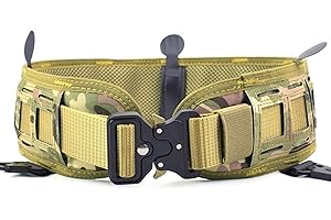 KODENOR Taktischer Gürtel Molle Battle Gürtel Set Einstellbare Airsoft Kampf Militärarmee Taille Gürtel Paintball Jagd CS Outdoor