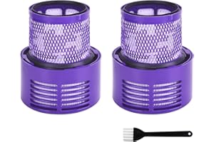 VIEWALL 2 Pack Filtre pour Dyson V10, Filtre de remplacement lavable pour aspirateur Dyson V10 Absolute Cyclone Serie Animal Total Clean Aspirateur SV12 Remplacer Par # DY-969082-01
