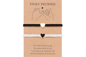 MANVEN Bracelets Couple Bracelets d'amitié Cœur Mère Fille Cadeau pour Meilleure Amie Sœurs Filles Femmes Jour de Noël Saint-Valentin Anniversaire Cadeaux