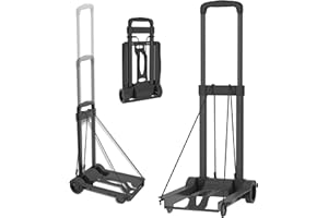 ‎FIVMEN FIVMEN Sackkarre Klappbar 45 kg Transportwagen Transportkarre Extra Langer Teleskopgriff 96 cm Handkarre Anti-Rutsch Ladefläche, 2 Räder