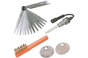 Dapetz ® Ignition Spark Plug Tester, Gap Gauge, Feeler Gauge, Cleaning Brush Set comes with Adjustable Ignition System Coil Tester, Coil-on-Plug Ignition Spark Circuit Tester and tools set