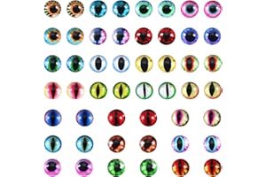 TOAOB THE ONE AND ONLY BABY TOAOB 100pcs 6mm Glass Dragon Eyes Cabochon Eyes Safety Eyes Dolls Eyes for Doll Making DIY Craft Plush Animals