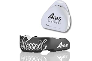 ‎ARES FIGHTWEAR Ares Fightwear® Slim Fit Mundschutz Boxen inkl. Aufbewahrungsbox für Kampfsport, MMA & Athleten I Maximaler Zahnschutz dank Optimaler Passform I Profi Mouthguard für Herren & Damen